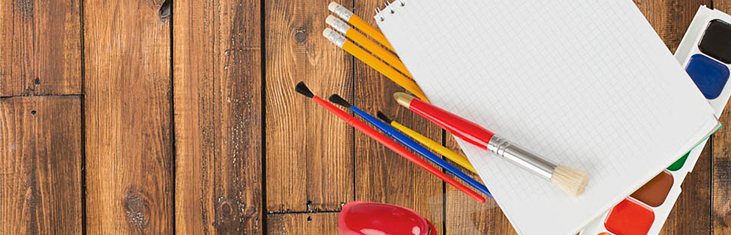 Banner Pinsel und Stifte