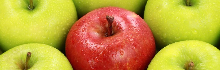 grüne und rote Äpfel